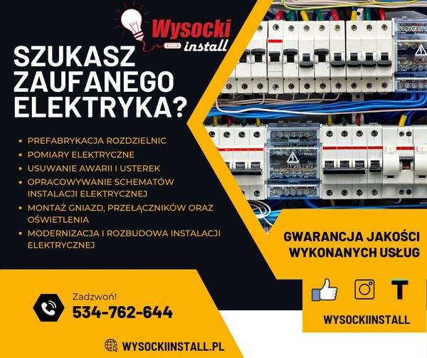Zdjęcie na okładce dla Wysockiinstall.pl - Elektryk Gdańsk - Elektryk Trójmiasto